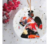 Décorations de Noël japonaises en bois à suspendre pour sapin de Noël, Nouvel An, décoration de fête d'hiver