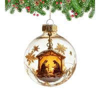Décorations de Noël Jésus, globe religieux 3D | Décoration d'arbre de Noël - pour enfants, adultes, amis, arbre de voiture, anniversaire, Halloween, Thanksgiving, maison, vacances, Nouvel An, fête de