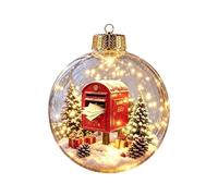 Décorations de Noël Lumineuses Scène d'Histoire de Noël Qui S'Illumine | Boule Décorative de Noël Éclairée pour Salon, Chambre, Fête, Sapin, Manteau de Cheminée