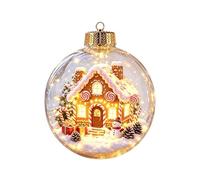 Décorations de Noël Lumineuses Scène d'Histoire de Noël Qui S'Illumine | Ornement de Boule de Noël Festif pour Maison Appartement Salon Chambre Intérieur Fête Sapin Cheminée