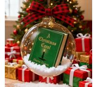 Décorations De Noël Miniatures Inspirées du Livre « Un Chant De Noël » - Trésors Intemporels des Fêtes, Boules De Noël Transparentes À Suspendre Au Sapin, pour Les Amoureux