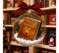 Décorations De Noël Miniatures Inspirées du Livre « Un Chant De Noël » - Trésors Intemporels des Fêtes, Boules De Noël Transparentes À Suspendre Au Sapin, pour Les Amoureux