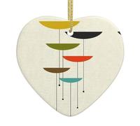 Décorations de Noël modernes du milieu du siècle - Décorations à suspendre pour arbres - Décoration d'intérieur et d'extérieur