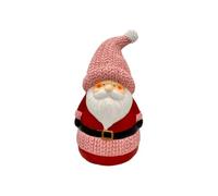 Décorations de Noël - Nain de Noël festif pour intérieur et extérieur - Avec bonnet de Père Noël et barbe (rouge, 17 cm)