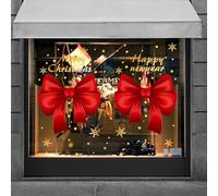 Décorations de Noël, nœud de Noël, vitrine, décoration de boutique, autocollants de porte coulissante en verre pour arts, travaux manuels et projets scolaires, décorations de Noël, cadeaux de fête