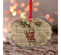 Décorations de Noël Old Time Santa Histoire du Père Noël Ornement souvenir de vacances Sapin de Noël Décorations de fête Décorations décoratives en acrylique transparent Papillon Ornement Pendentif