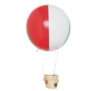 Décorations de Noël Ornement de ballon à air chaud 12 pouces avec petit panier en osier en PVC Hot Air Ballon décorations pour table vacances, Noël