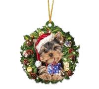 Décorations de Noël - Ornement sur le thème festif - Breloque à suspendre en acrylique pour les vacances - Idée de joyeux amoureux avec un design et une qualité uniques (vert, 1,8 cm)