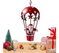 Décorations de Noël, Ornements Montgolfière Père Noël Bonhomme de Neige, Ornements Suspendus Originaux pour Balcon Escalier Patio Fenêtre Porte Fête