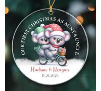 Décorations de Noël « Our First Christmas As Aunt & Uncle », cadeau de Noël personnalisé de la part du neveu et de la nièce, décoration de 1er Noël, décoration de Noël pour tante et oncle, noms