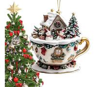 Décorations de Noël, Pendentif de Noël en Acrylique 2D, Décoration Festive Et Saisonnière pour Intérieur De Voiture Porte Sac À Dos Bibliothèque Chevet Cheminée Fenêtre