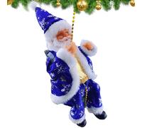 Décorations de Noël - Père Noël électrique grimpant une chaîne | Poupée barbe blanche pour chambre à coucher, salon, entrée, chambre d'enfant, accessoire de farce, porte d'entrée, centre commercial