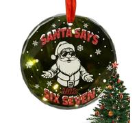 Décorations de Noël Père Noël - Ornements amusants en forme de chiffre 6 7, décoration de vacances, accessoires d'arbre de table | Design panneau à main, placement polyvalent en intérieur et en