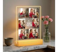 Décorations de Noël personnalisées 2025 avec photo et texte - Décorations de sapin de Noël personnalisées pour enfants, couples, famille (Noël 06)