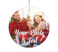 Décorations de Noël Personnalisées avec 2/3/4/5/6/7/8 Noms de Famille 2024 Décorations du Sapin de Noël en Résine Cadeaux de Noël pour la Famille, Le Partenaire et Les Amis