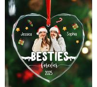 Décorations de Noël personnalisées avec photo et nom, décoration de Noël personnalisée avec photo et nom, cadeau pour meilleurs amis, décoration de Noël personnalisée avec photo et nom, décoration