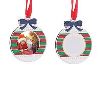 Décorations de Noël personnalisées,Décorations de Noël avec photos personnalisées,Ornements personnalisés avec images,Photo d'ornements d'arbre de Noël (QH-D)