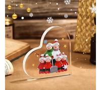 Décorations de Noël Personnalisées Plaque Acrylique avec 1-8 Noms Cadeaux de Noël pour Maman Papa Fille Fils Grand-mère Amis (6 nom)