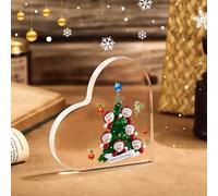 Décorations de Noël Personnalisées Plaque Acrylique avec 1-8 Noms Cadeaux de Noël pour Maman Papa Fille Fils Grand-mère Amis (A-6 nom)