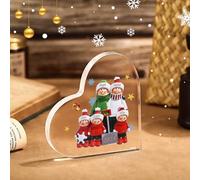 Décorations de Noël Personnalisées Plaque Acrylique avec 1-8 Noms Cadeaux de Noël pour Maman Papa Fille Fils Grand-mère Amis (5 nom)