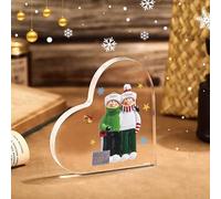 Décorations de Noël Personnalisées Plaque Acrylique avec 1-8 Noms Cadeaux de Noël pour Maman Papa Fille Fils Grand-mère Amis (2 nom)