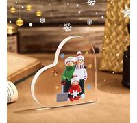 Décorations de Noël Personnalisées Plaque Acrylique avec 1-8 Noms Cadeaux de Noël pour Maman Papa Fille Fils Grand-mère Amis (3 nom)