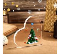 Décorations de Noël Personnalisées Plaque Acrylique avec 1-8 Noms Cadeaux de Noël pour Maman Papa Fille Fils Grand-mère Amis (A-2 nom)