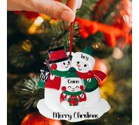Décorations de Noël personnalisées pour Famille de 3, décorations de Noël familiales Uniques 2025, Cadeaux pour Maman, Papa, Enfants, Grand-mère, Grand-père familiale