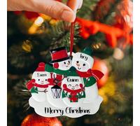 Décorations de Noël personnalisées pour Famille de 4, décorations de Noël familiales Uniques 2025, Cadeaux pour Maman, Papa, Enfants, Grand-mère, Grand-père familiale