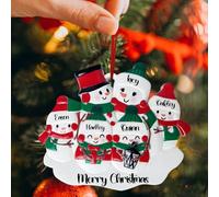 Décorations de Noël personnalisées pour Famille de 6, décorations de Noël familiales Uniques 2025, Cadeaux pour Maman, Papa, Enfants, Grand-mère, Grand-père familiale