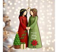 Décorations de Noël personnalisées pour sœur, « You Are The Sister I Got To Choose », ornements personnalisés à suspendre pour fraternité et amitié, cadeau pour meilleure amie pour femmes et filles