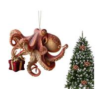 Décorations de Noël Pieuvre côtière : ensemble artistique de plans acryliques sur le thème de l'océan, Accents festifs faits à la main inspirés des profondeurs de , souvenirs de