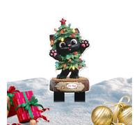 Décorations de Noël Piquets extérieurs - Figurines Plates en Acrylique 2D | Panneaux décoratifs de Vacances pour Cour, pelouse, Jardin, Pot de, Patio, allée et jardinière, Affichage de fête de n