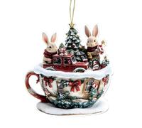 Décorations de Noël plates - Suspensions acryliques - Décorations festives 2D pour porte, cheminée, fenêtre, escalier, voiture, intérieur, sac à dos ou bibliothèque - Idéal pour une atmosphère de fête