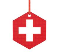 Décorations de Noël polyvalentes avec drapeau suisse, transparent pour sapin, décoration d'Halloween, décoration d'automne