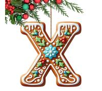 Décorations de Noël pour arbre créatif roman polyvalent décoratif | Yule Décoration d'arbre de Noël Alphabet Yule Décoration d'intérieur et d'extérieur