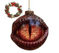 Décorations De Noël pour Arbre - Ornement Dragon-Eye 2D en Acrylique De Collection | Pendentif Œil De Dragon pour Sapin De Noël | pour Rebord De Fenêtre Balcons Entrées Mur Jardin Cour Allée Porche