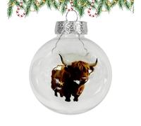 Décorations de Noël pour Arbre - Pendentifs 2D Vache En Acrylique Transparent | Boules Décoratives Pour Arbre De Noël Charme - Pour Extérieur, Salon, Chambre, Entrée, Porche, Fenêtre, Porte, Étagère,