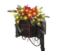 Décorations de Noël pour boîte aux lettres - Ornements de Noël multifonctions | Ornements de Noël éclairés, couronnes de Noël, ornements de Noël d'extérieur pour ornements