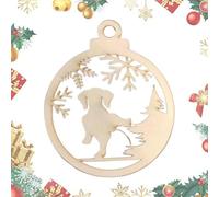 Décorations de Noël pour chiots | Décorations de Noël pour arbre, découpes en bois artisanales pour poupées avec griffe de chien, décorations de Noël pour mariages