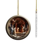 Décorations de Noël pour crèche - Décorations religieuses en acrylique bidimensionnel, décorations de Noël chrétiennes | Pour la maison de Pâques les jours fériés pour bibliothèque dans la voiture