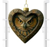 Décorations de Noël Pour Intérieur, Pendentifs En Chouette Acrylique 2D - Charme de Noël à Figure Animal,Pour Salon Chambre à Fenêtre Porte Étagère Bureau