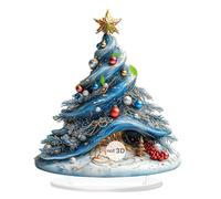 Décorations de Noël pour intérieur | Sapin de Noël 2D acrylique pour décoration de table intérieure, mariages, événements, bureau, maison, étagère