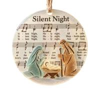 Décorations De Noël Pour La Crèche Figurines d'art religieuses, souvenir | Ornements de Noël religieux Pour Les L'Église Fête De Naissance Femmes Hiver