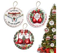 Décorations de Noël pour l'amitié - Décoration acrylique 2D pour bons amis - Décoration de sapin de Noël d'amitié - Pour femmes et collègues - Maison - Mur - Fenêtre - Voiture