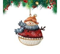 Décorations de Noël pour sapin | Bonhomme de neige en fer blanc - Ornements colorés à suspendre - Décoration vintage amusante pour intérieur, maison, chambre, salon, salle à manger, cuisine, salle de