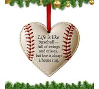 Décorations De Noël pour Sapin De Noël - Pendentif en Acrylique 2D | Ornement d'arbre en Forme De Cœur Et De Boule | pour La Saint-Valentin Le Mariage La Fenêtre l'hiver Les Fêtes Et La Maison