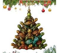 Décorations de Noël pour Sapin,Ornements De Décoration pour Fêtes | Pendeloque Décorative 2D en Forme de Tortue de Mer pour Mur Manteau Couronne Fête Maison