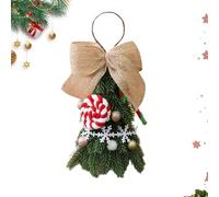 Décorations De Noël Pour Sapin | Pendentif En Forme De Pin Avec Flocon De Neige | Décoration Intérieure Pour Petit Arbre De Fêtes,Pour Intérieur Extérieur Table Comptoir Étagère Armoire Mur Porte Fenê