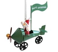 Décorations de Noël pour sapin - Statue de renne du Père Noël avec avion - Pièces maîtresses de Noël pour décoration d'intérieur, sculpture de Noël - Fournitures de vacances pour enfants et adultes